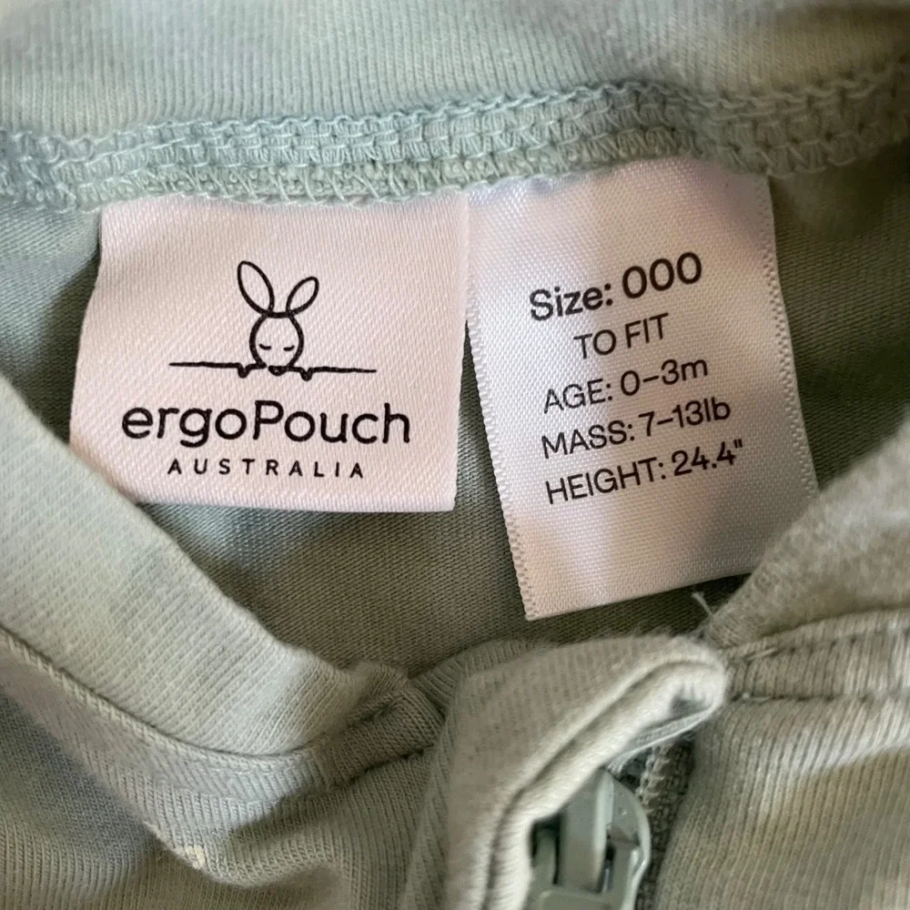 ErgoPouch Cocoon Swaddle Bag 0.2 TOG Sage Green Floral Organic Cotton 0-3 Months
